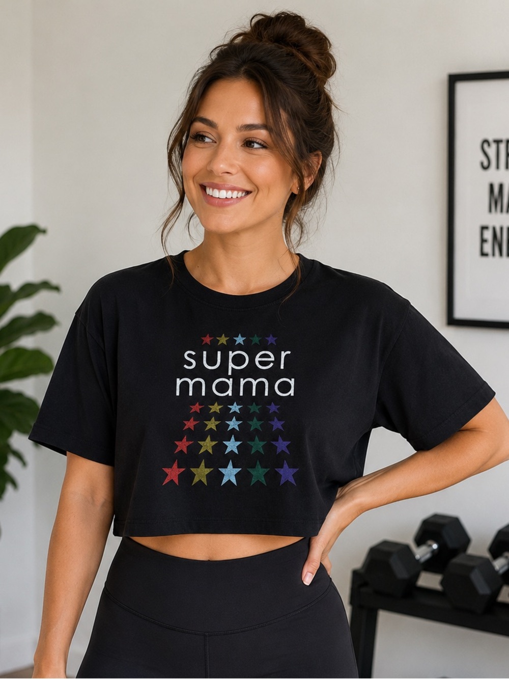 🔹 Lulus “Super Mama” Graphic Crop Tee – Size Small